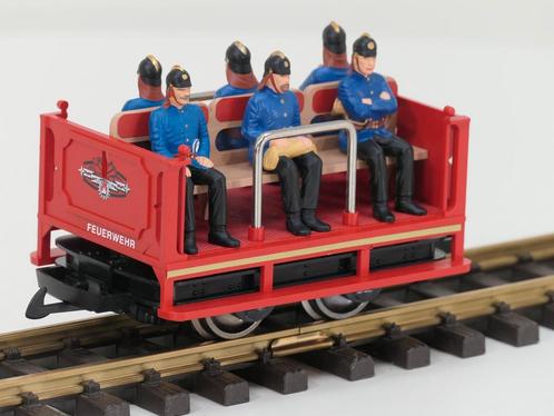 LGB 32410 Feuerwehr-Mannschaftswagen, Metallrader, Hobby en Vrije tijd, Modeltreinen | Overige schalen, Overige typen, Gebruikt