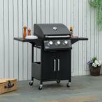TRUUSK Gasgrill BBQ Met 3 Branders, 3 Kw, Mobiele Grillwagen, Tuin en Terras, Houtskoolbarbecues, Verzenden, Nieuw, TRUUSK