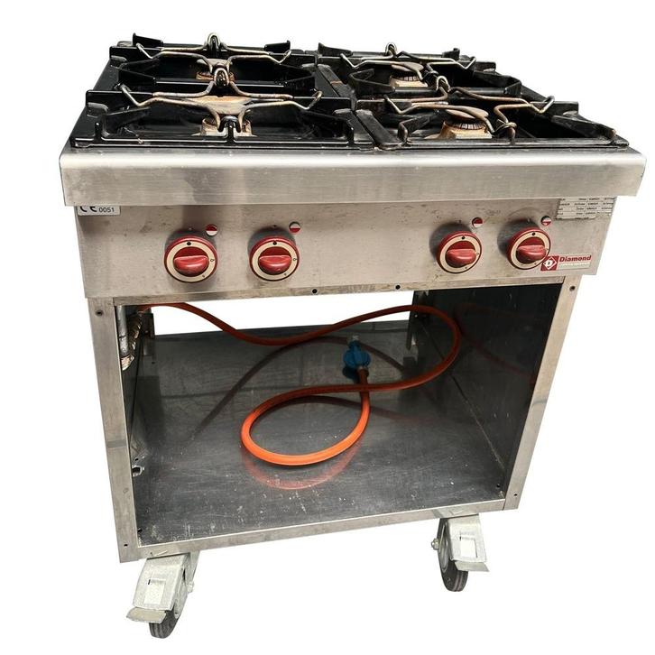 Huur: 4-pits kooktafel (excl. gas), Zakelijke goederen, Horeca | Keukenapparatuur, Nieuw zonder verpakking, Ophalen of Verzenden