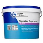 Sigma Superlatex Satin - RAL 9005 - 1 liter (Muurverf latex), Overige kleuren, Nieuw, Ophalen of Verzenden, Verf
