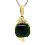 Gouden hanger met jade 14 krt, Sieraden, Tassen en Uiterlijk, Kettinghangers, Ophalen of Verzenden, Nieuw