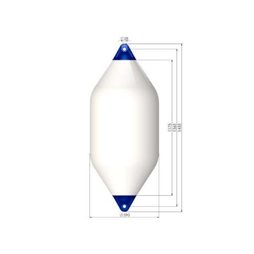 Bieden: Polyform F11 white heavy duty fender 145 x 60 cm, Watersport en Boten, Overige Watersport en Boten, Nieuw, Ophalen of Verzenden