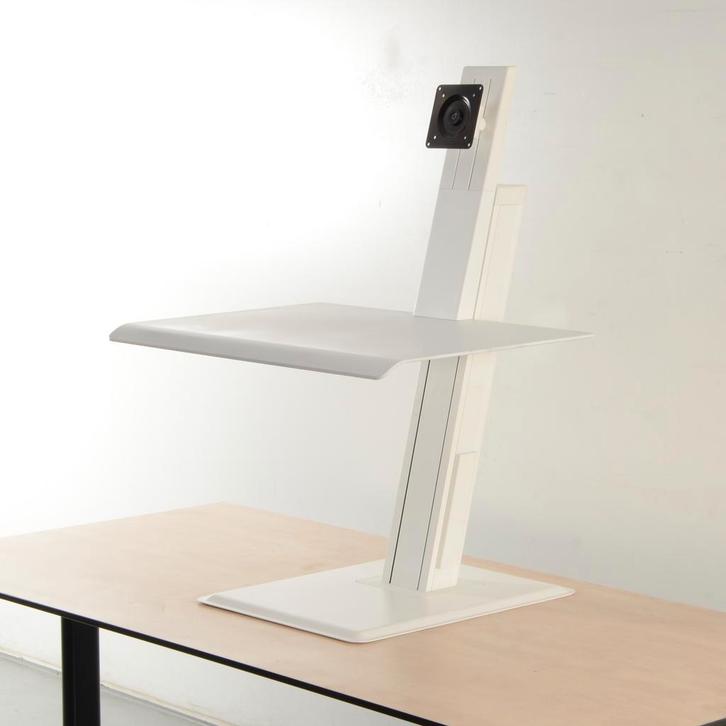Humanscale Quickstand eco zit-sta verhoger, wit, geschikt, Huis en Inrichting, Bureaus, Ophalen of Verzenden
