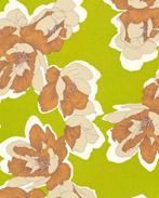Borken Crêpe Bloemen Groen, Hobby en Vrije tijd, Stoffen en Lappen, Nieuw, Groen