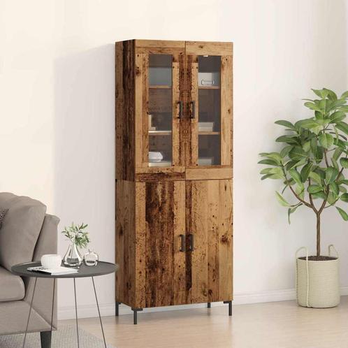 vidaXL Highboard 2 pcs Oud hout 69,5 x 34 x 180 cm Bewerkt, Huis en Inrichting, Kasten | Buffetkasten, Nieuw, 50 tot 100 cm, Overige houtsoorten