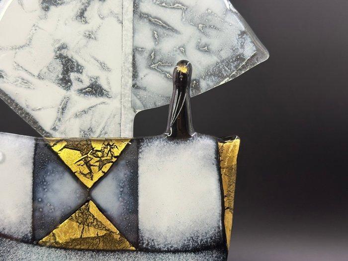 Studio Habrat - Maciej Habrat - sculptuur, Golden Ship - 30, Antiek en Kunst, Antiek | Glas en Kristal
