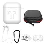 6 in 1 Kit voor AirPods 1 / 2 Wit - Hoesje / Anti-Lost Strap, Verzenden, Nieuw