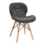 4Rico stoel QS-186 grijs fluweel (Diverse stoelen), Verzenden, Nieuw