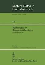 Mathematics in Biology and Medicine : Proceedin. Capasso,, Boeken, Overige Boeken, Zo goed als nieuw, Capasso, Vincenzo, Verzenden
