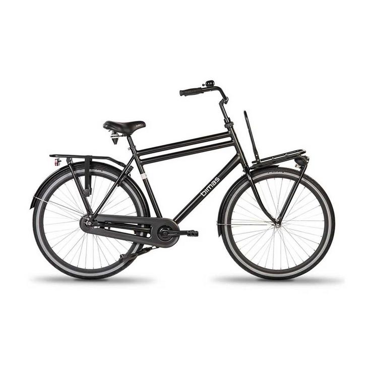 Bimas Bikes Transportfiets A-1.0 Remnaaf Mat Zwart Heren..., Fietsen en Brommers, Fietsen | Heren | Herenfietsen, Nieuw, Overige merken