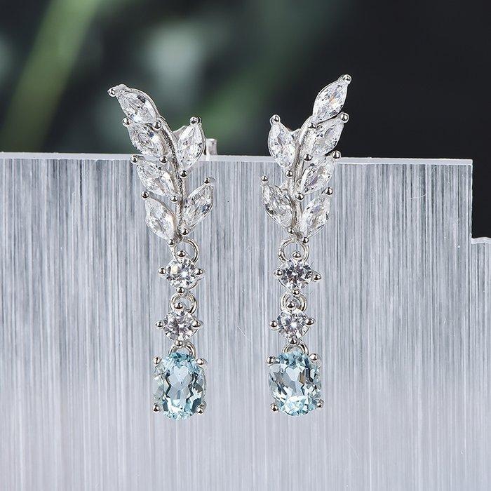 Zonder Minimumprijs - Hangoorbellen Zilver - 0.71ct. tw., Sieraden, Tassen en Uiterlijk, Antieke sieraden