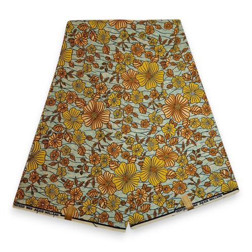 Afrikaanse stof - Small Flowers - 100% katoen - 1 yard, Hobby en Vrije tijd, Stoffen en Lappen, Nieuw, Ophalen of Verzenden