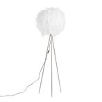 Landelijke vloerlamp staal met wit - Feather, Nieuw, Overige materialen, Modern, 150 tot 200 cm