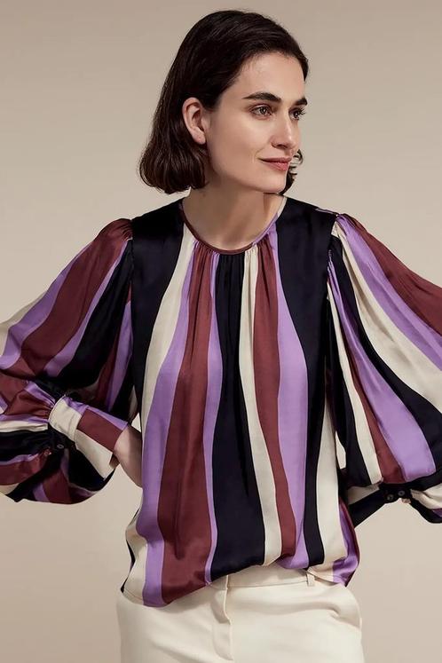 -50% Summum  Summum 2s3027-11916 top puffy sleeves stripe pr, Kleding | Dames, Tops, Nieuw, Verzenden