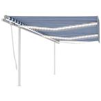 vidaXL Luifel automatisch met LED en windsensor 6x3 m blauw, Tuin en Terras, Verzenden, Nieuw