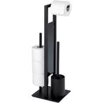 Ruhhy 3-in-1 Toiletrolhouder - Mat Zwart - Met Toiletbors..., Ophalen of Verzenden, Nieuw