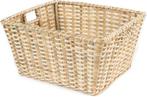 Fairtrade mand van gevlochten bamboe - 50x40x26cm, Huis en Inrichting, Nieuw