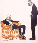 Rokende Wilhelm en Frans Jozef op spotprent (lijst optie), Antiek en Kunst, Verzenden