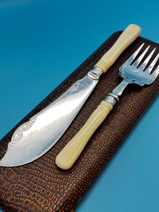 Serveerset voor vis (2) - .925 zilver - Sterling zilveren, Antiek en Kunst, Antiek | Meubels | Tafels