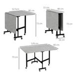 TRUUSK Opvouwbare Eettafel Met Wielen - Voor 4-6 Personen -, Huis en Inrichting, Verzenden, Nieuw