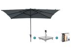 Madison Syros Luxe stokparasol 280x280 cm. - Grey + Sevilla, Verzenden, Nieuw, Parasolvoet