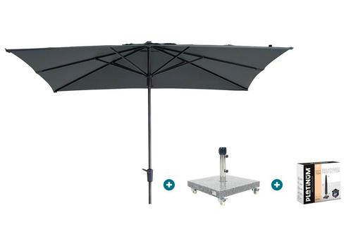 Madison Syros Luxe stokparasol 280x280 cm. - Grey + Sevilla, Tuin en Terras, Parasols, Parasolvoet, Nieuw, Verzenden