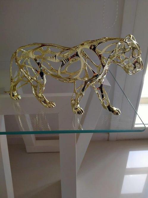 Beeld, Leopardo - 15.5 cm - Legering, Antiek en Kunst, Curiosa en Brocante