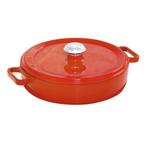 GGM Gastro | Gietijzeren braadpan - Ø 240mm - plat - Oranje, Huis en Inrichting, Keuken | Potten en Pannen, Verzenden, Nieuw