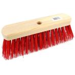 Benson Straatbezem - Kunststof Haren - 29 cm - Rood - 6 R..., Tuin en Terras, Hand-tuingereedschap, Ophalen of Verzenden, Nieuw