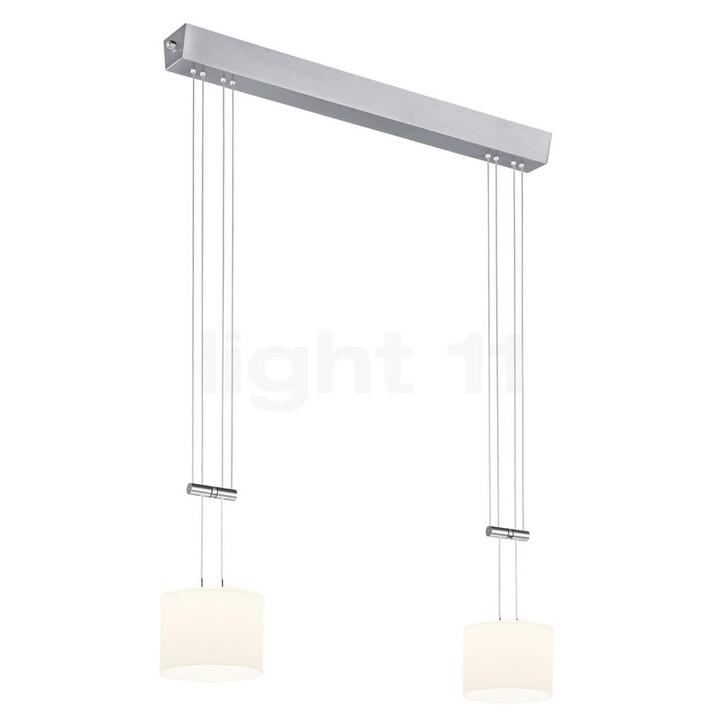 Bankamp Grazia Hanglamp LED 2-lichts, nikkel mat, Huis en Inrichting, Lampen | Hanglampen, Nieuw, Verzenden