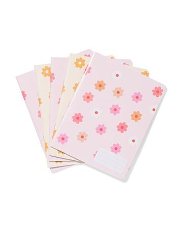 HEMA Schrift A5 lijnen bloemen - 5 stuks beschikbaar voor biedingen