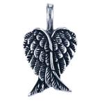 Zilveren Engel vleugel ketting hanger - dubbel klein, Nieuw, Verzenden