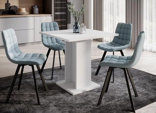 Meubella eetkamertafel Swen wit vierkant 80x80 cm, Huis en Inrichting, Tafels | Eettafels, 50 tot 100 cm, Nieuw, 50 tot 100 cm