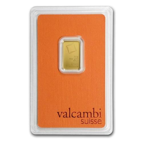 2.5 Gram Valcambi goudbaar met certificaat, Postzegels en Munten, Edelmetalen en Baren, Goud, Verzenden