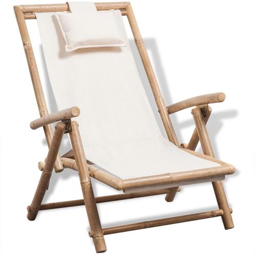 vidaXL Terrasstoel bamboe, Tuin en Terras, Tuinstoelen, Nieuw, Hout, Verzenden