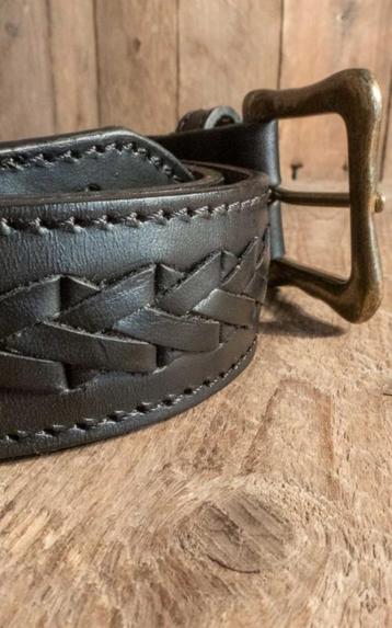 Rumble 59, Leather Belt with Braided Detail. beschikbaar voor biedingen