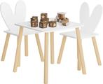 10% KORTING! | Kindertafel Met 2 Stoelen Met Massief Houten