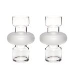 Hübsch - Lotte Knudsen - Vaas (2) - Sculpt Vaas Doorzichtig, Nieuw