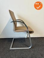 Vergaderstoel - Ahrend - A350 - Beige stoffering - Zilvergri, Vergader- of Presentatieruimte, Ophalen of Verzenden, Gebruikt, Stoel