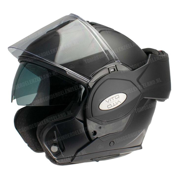 Helm Vito Systeemhelm met zonnevizier Reverse mat zwart, Fietsen en Brommers, Brommerhelmen, Nieuw, Ophalen of Verzenden