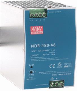 Mean Well NDR Universele Voedingseenheid 48V 10A |, Doe-het-zelf en Verbouw, Elektra en Kabels, Overige typen, Nieuw, Verzenden