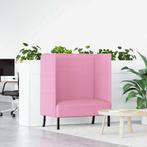 vidaXL Hoge Rugbank Roze 109x56x121 cm Stof, Huis en Inrichting, Verzenden, Nieuw, Stof, Minder dan 150 cm