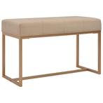 vidaXL Bankje 80 cm fluweel beige, Verzenden, Nieuw