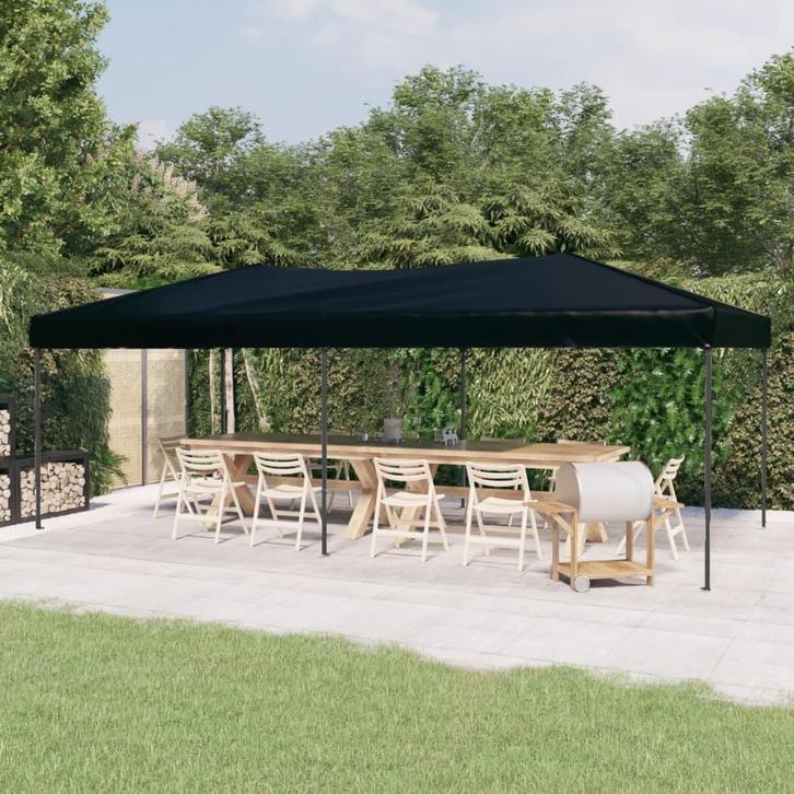 vidaXL Partytent inklapbaar 3x6 m zwart, Tuin en Terras, Partytenten, Partytent, Nieuw, Verzenden