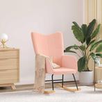 vidaXL Relaxstoel krullende wolachtige stof roze, Huis en Inrichting, Fauteuils, Verzenden, Nieuw