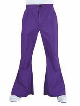 Hippie Disco Broek paars man, Kleding | Heren, Carnavalskleding en Feestkleding, Nieuw, Ophalen of Verzenden