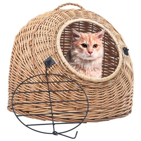 vidaXL Kattendrager 60x45x45 cm natuurlijk wilgenhout, Dieren en Toebehoren, Overige Dieren-accessoires, Nieuw, Verzenden