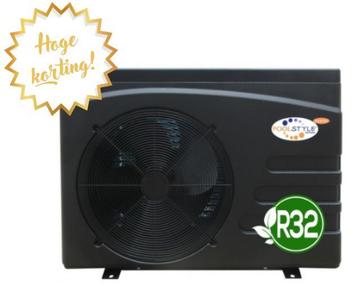 Zwembad warmtepomp poolstyle inverter R32 12.5 kW 30 tot 55