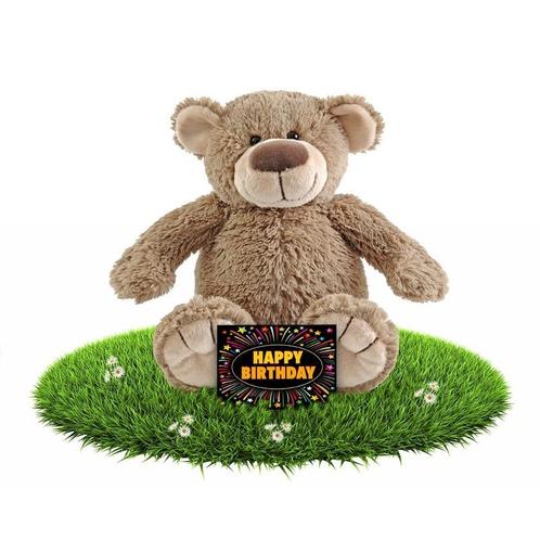 Verjaardag knuffel beer 40 cm + gratis verjaardagskaart - .., Kinderen en Baby's, Speelgoed | Knuffels en Pluche, Verzenden