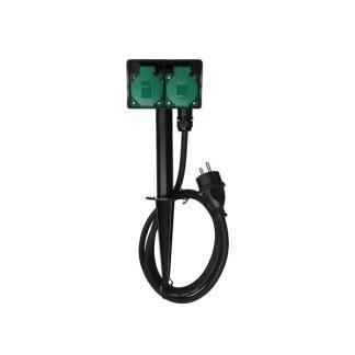 Tuincontactdoos | Perel | 2-voudig (Grondpen), Doe-het-zelf en Verbouw, Elektra en Kabels, Nieuw, Verzenden
